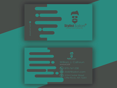 Stylish Salon Business Card Template GraphicsMarket.net business business card card creative design graphic graphics graphicsmarket.net psd template