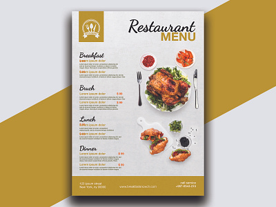 Restaurant Food Menu Poster Template PSD GraphicsMarket.net