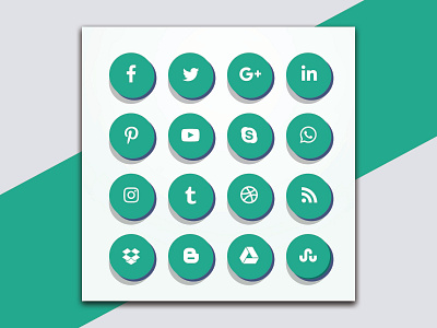 Social Media Flaticon Set Template GraphicsMarket.net