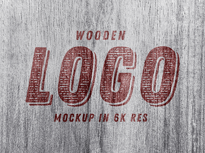 Logo Mockup Wooden Style GraphicsMarket.net