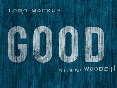 Logo Mockup Wood Texture GraphicsMarket.net