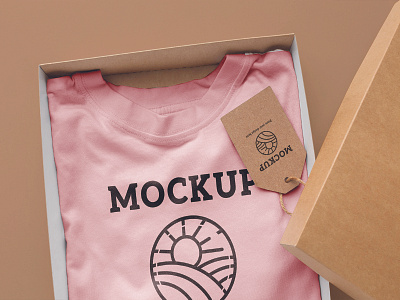 Ecological T-shirt Packaging Mockup GraphicsMarket.net creative design graphic graphics graphicsmarket.net mockup psd template tshirt mockup tshirt packaging