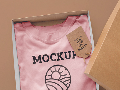 Ecological T-shirt Packaging Mockup GraphicsMarket.net