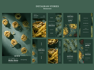 Restaurant Instagram Stories CreativeBranding GraphicsMarket.net