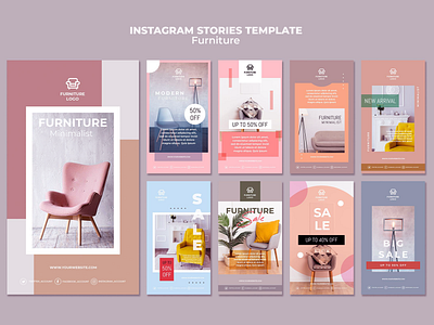 Furniture Store Instagram Stories GraphicsMarket.net