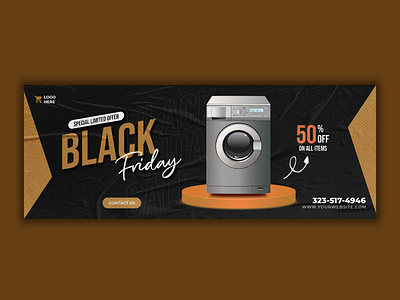 Black Friday Sale Facebook Cover Post GraphicsMarket.net