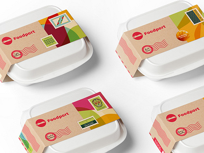 Foodport Modular Packaging brand branding delivery food foodport gurgaon india logo startup