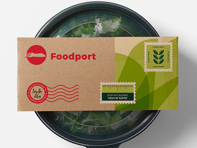 Foodport Salad Packaging brand branding delhi delivery food foodport greens gurgaon india logo salad startup