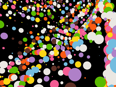 Gum Galaxy art balls bounce bubbles code coding colors dots galaxy generative processing