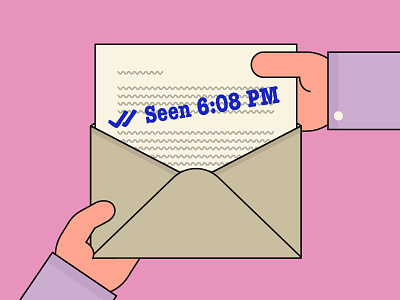 Seen illustration letter mail message millennials seen text whatsapp