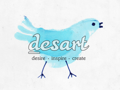 Desart - Twitter icon bird branding cause desart identity kawal logo logotype ngo oberoi sketch thekawaloberoi thumb twitter watercolor