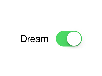 Dream On button dream dreamer inspirational toggle ui user interface