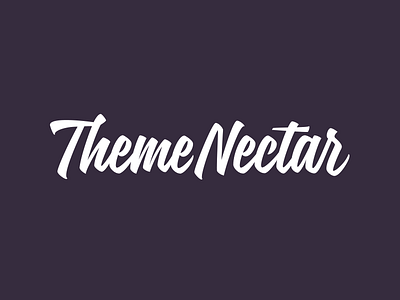 Theme Nectar logo lettering logo script typography