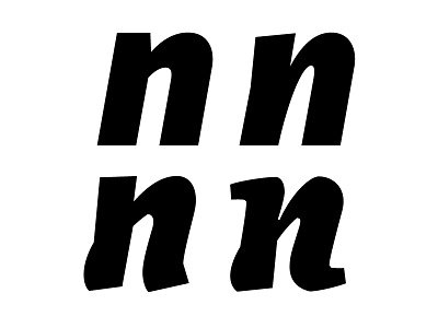 Letter n Black font type typedesign typography