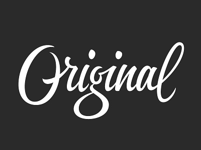 Original brush lettering script typography