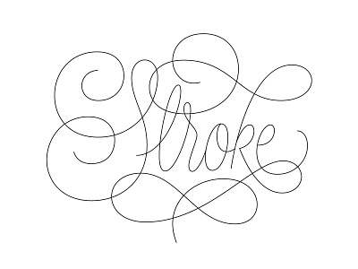 Stroke lettering script typography