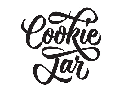 Cookie Jar brush lettering script typography