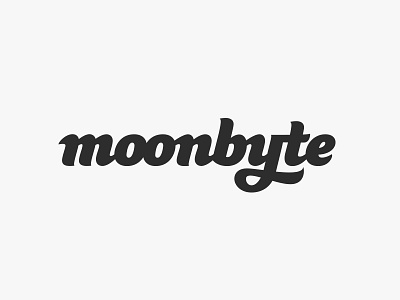 moonbyte branding identity lettering logo logotype script typography