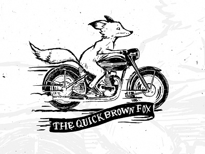 The Quick Fox illustration lettering mark vintage