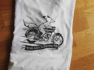 The quick brown fox / t-shirt lettering print screen print t shirt typography