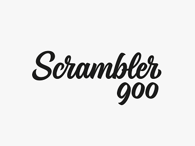 Scrambler brush lettering script typography