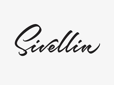 Sivellin brush custom handlettering lettering logo script type typography