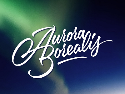 Aurora Borealis brush bruslettering lettering logo script type typography