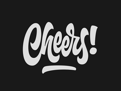 Cheers! -lettering brush bruslettering lettering logo script type typography