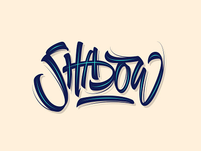 Shadow -lettering brush lettering logo script type typography