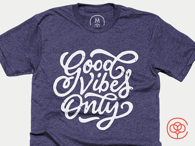 Good vibes only - t-shirt brushlettering cotton bureau cottonbureau lettering print screenprint shirt t shirt typography