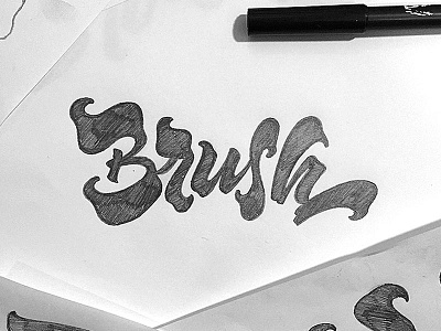 Brush brush bruslettering lettering script type typography