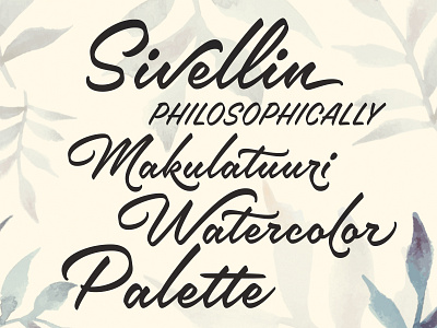 Sivellin typeface brush bruslettering font script type type design typedesign typography