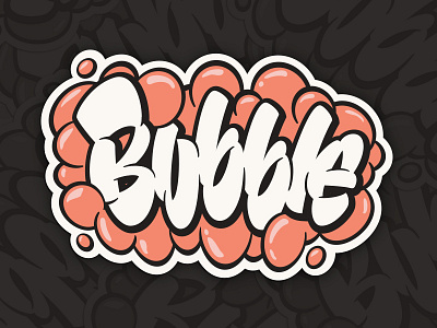 Bubble lettering lettering sticker typography