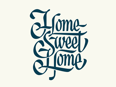 Home sweet home lettering logo type typography