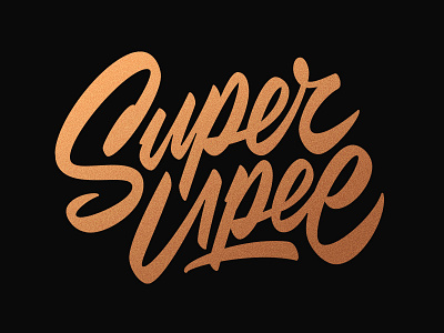 Super Upee -lettering brush lettering logo script type typography