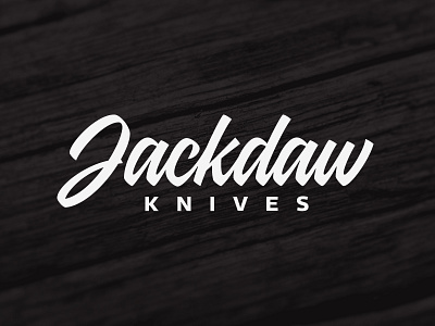 Jackdaw Knives logo brand branding brush lettering logo script type typography