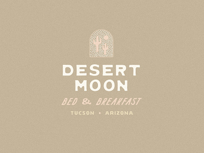 desert moon b&b arizona branding cacti cactus desert design experiment identity logo moon tucson type typography