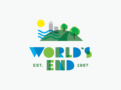 World's End logo adventure branding hingham logo massaschusetts nature park