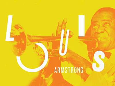 Louis Armstrong record box set box set branding condensed duotone identity knockout logo louis armstrong orange record yellow