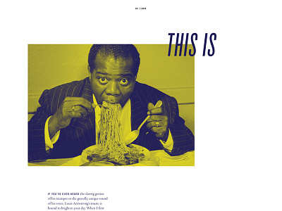 Cropping from Louis Armstrong record box set catalogue box set branding condensed duotone identity knockout logo louis armstrong orange record yellow