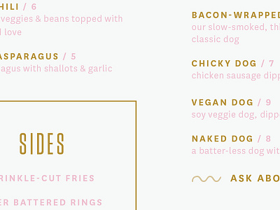 Sneak peek of Hot Diggity's menu