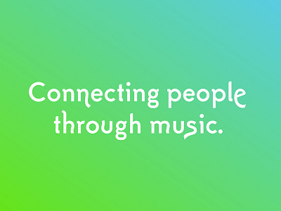 Forté: Connecting people through music. bold branding connecting energy forté gradient music passion service