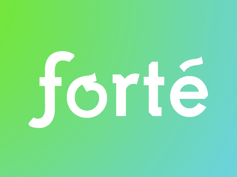 Forté: Connecting people through music. bold branding connecting energy forté gif gradient music passion service