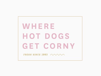 Hot Diggity 1993 branding corn dogs fresh gourmet identity logo menu napkin national