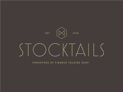 Stocktails identity 1920s 20s art deco deco financial gold identity logo meetup noir roaring 20s finance speakeasy