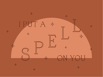 *spells* design experiment fall halloween hocus pocus spell spells spooky type typography