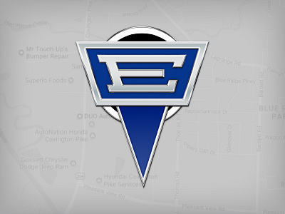 Enfield Map Marker Icon automotive chrome detailing enfield icon map