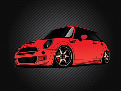 Mini automotive car car illustration illustration mini mini cooper type s