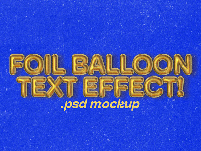 Foil Balloon Text Effect Mockup branding design graphic design illustration logo mockup template typography ui ux vector