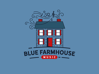 Blue Farmhouse Music Logo farmhouse music notes teacher